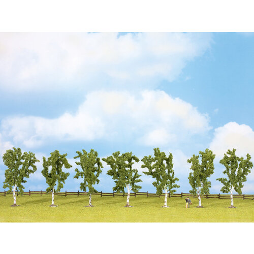 Noch Berken bomen 7 stuks (10 cm hoog)