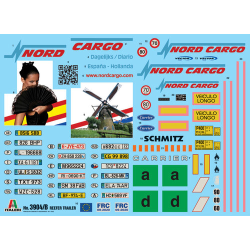 Italeri 3904 - Schmitz 3as koel oplegger bouwdoos (1:24)