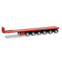 Herpa Nooteboom ballast trailer 6 assen rood (1:87)