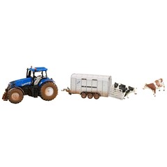 Siku 8607 - New Holland T8.390 met Ifor veetrailer (1:32)