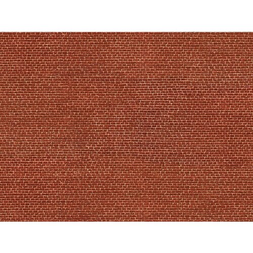 Noch 3D karton plaat bakstenen rood (25 x 12,5 cm)