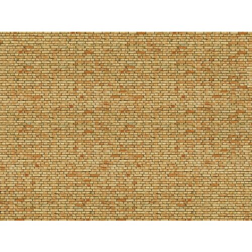 Noch 3D karton plaat bakstenen geel (25 x 12,5 cm)