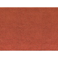Noch 3D karton plaat beverstaart dakpannen rood (25 x 12,5 cm)