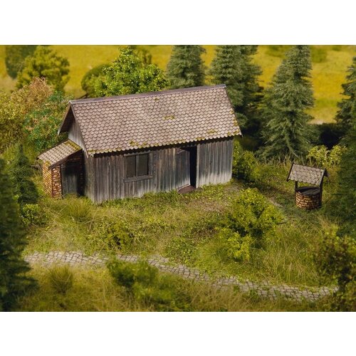 Noch 3D karton plaat beverstaart dakpannen grijs (25 x 12,5 cm)