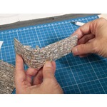 Noch 3D karton plaat beverstaart dakpannen grijs (25 x 12,5 cm)
