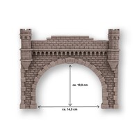 Noch Graniet stenen tunnel portaal breed hardschuim (21, 5 x 17,2 cm)