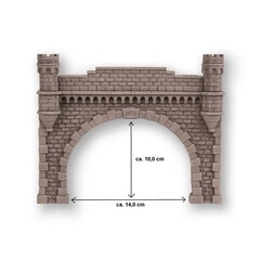 Noch Graniet stenen tunnel portaal breed hardschuim (21, 5 x 17,2 cm)