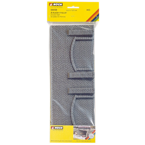 Noch Profi-plus Stenen muur met bogen en pilaren hardschuim (33,5 x 12,5 cm)