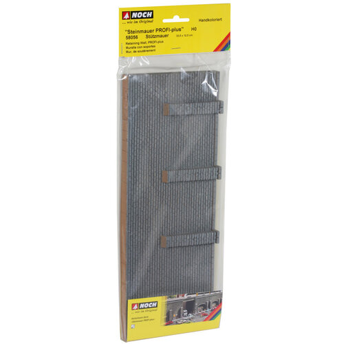 Noch Profi-plus Stenen muur met pilaren hardschuim (33,5 x 12,5 cm)
