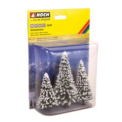 Noch Besneeuwde dennen 3 stuks (8 - 12 cm hoog)