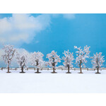 Noch Besneeuwde loof bomen 7 stuks (8 - 10 cm hoog)