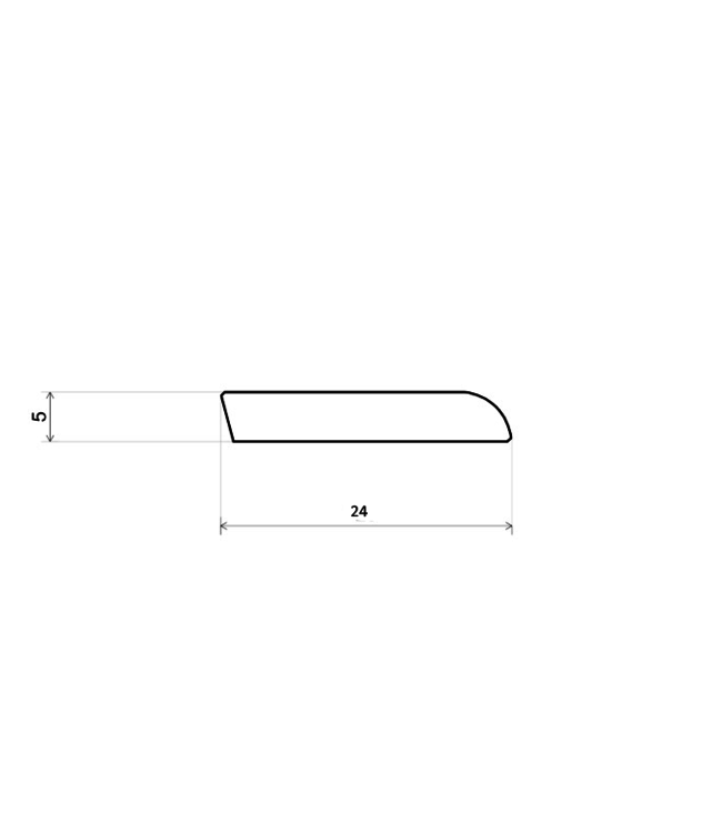 Wit RAL 9016 plakplint voor laminaat