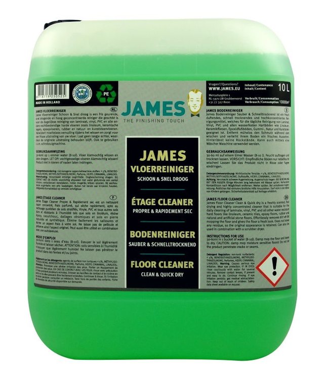 James Vloerreiniger Schoon & Snel Droog voor laminaat en PVC vloeren