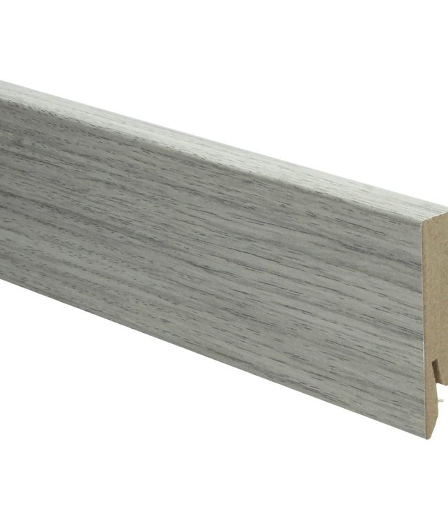 Rechte hoge plint newcastle eiken grijs