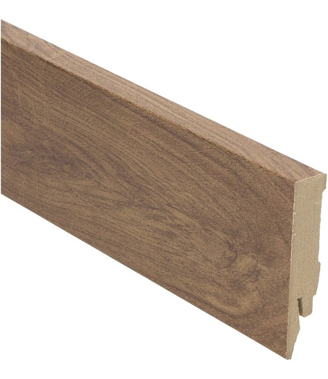 Rechte hoge plint eiken naturel donker