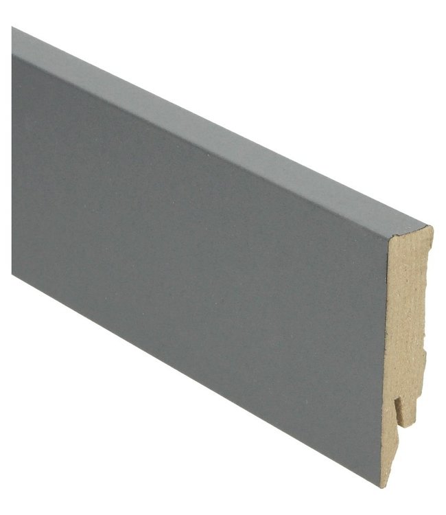 Rechte hoge plint dekkend antraciet