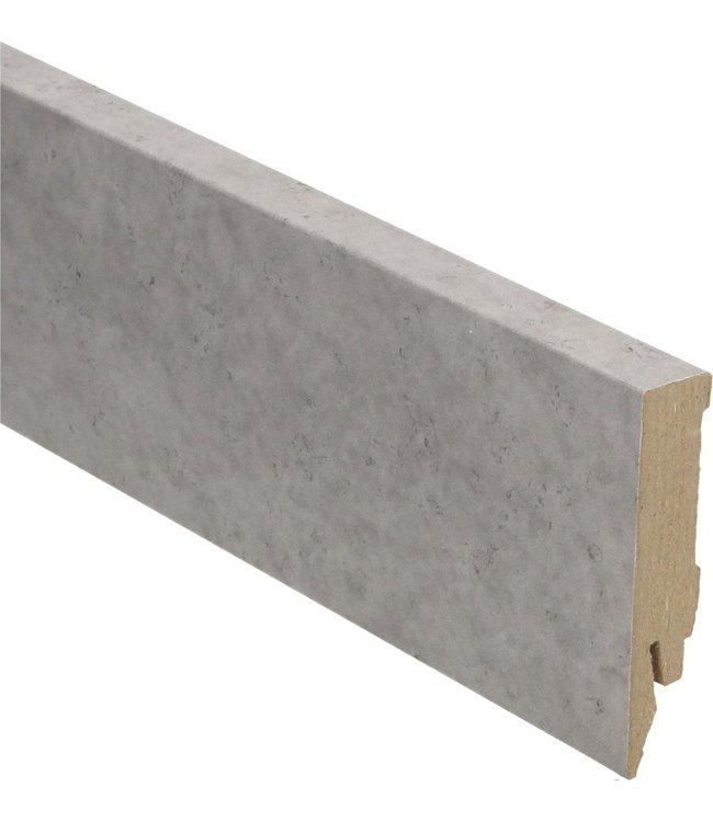 Rechte hoge plint tegel grijs