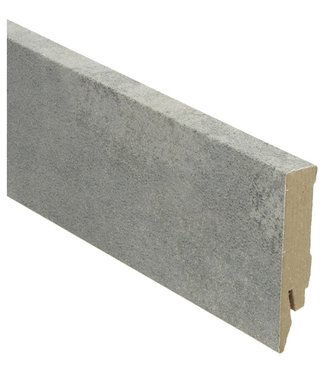 Rechte hoge plint Concrete grey
