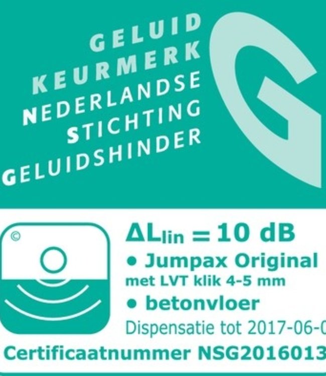 Jumpax Classic egaliserende ondervloer voor PVC Laminaat Tapijt