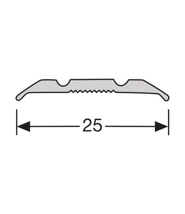 Dilatatieprofiel zelfklevend 25 mm aluminium brons
