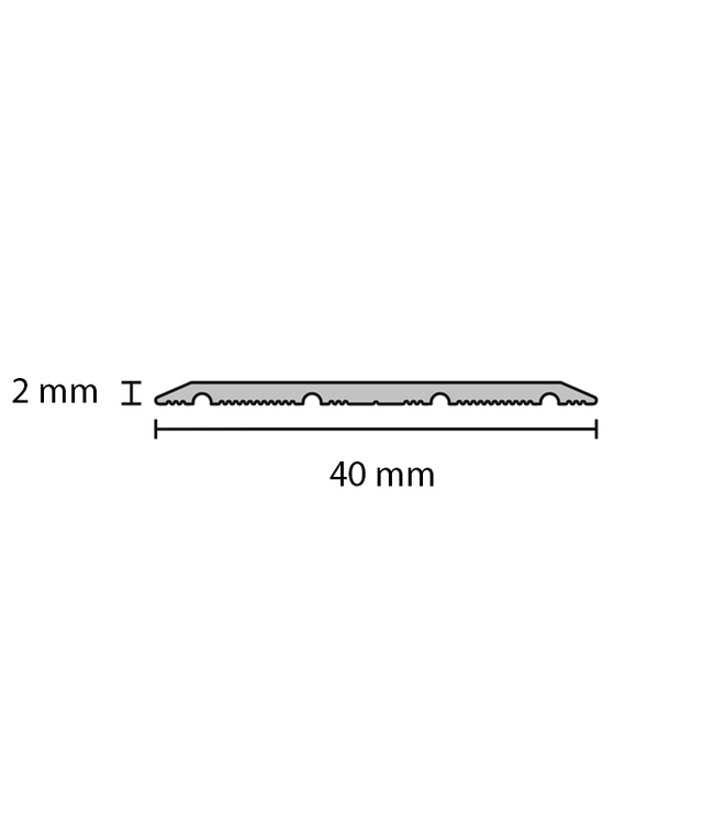 Dilatatieprofiel 441 zelfklevend 40 mm zilver