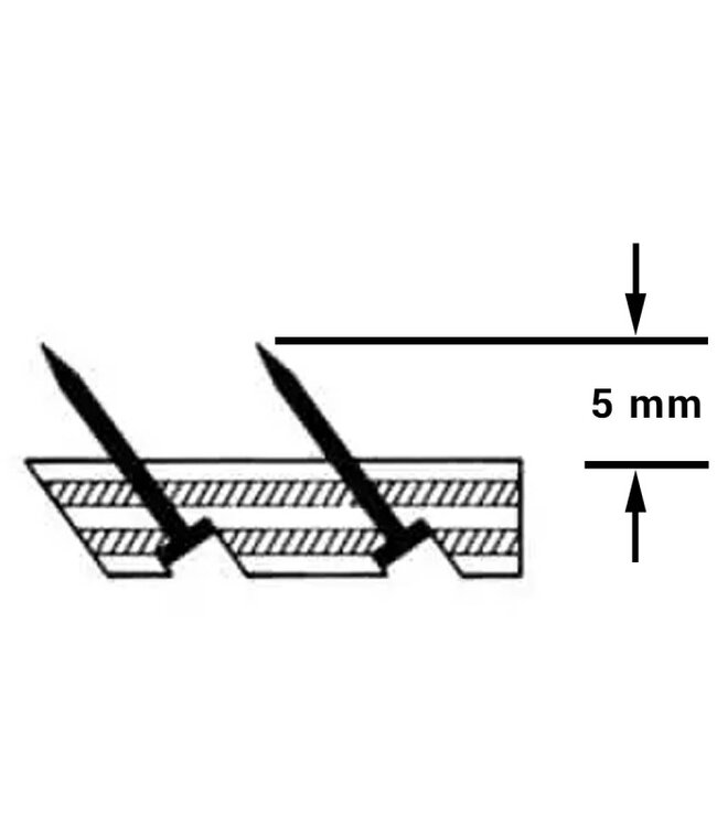 Smoothedge tapijtlat standaard 25x5mm 1,52m 100st