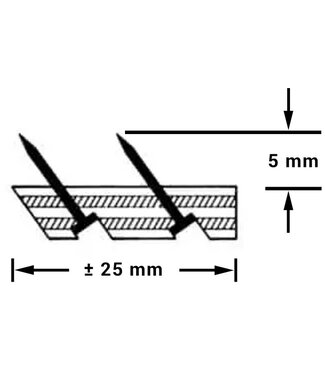 Estillon Smoothedge tapijtlat standaard 25x5mm 30cm 500st