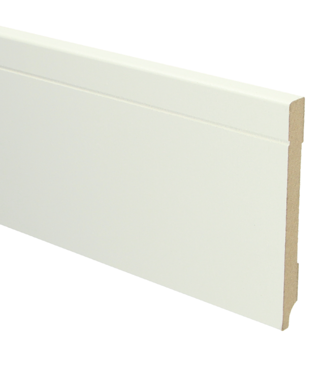 Tijdloze plint RAL 9010 gelakt