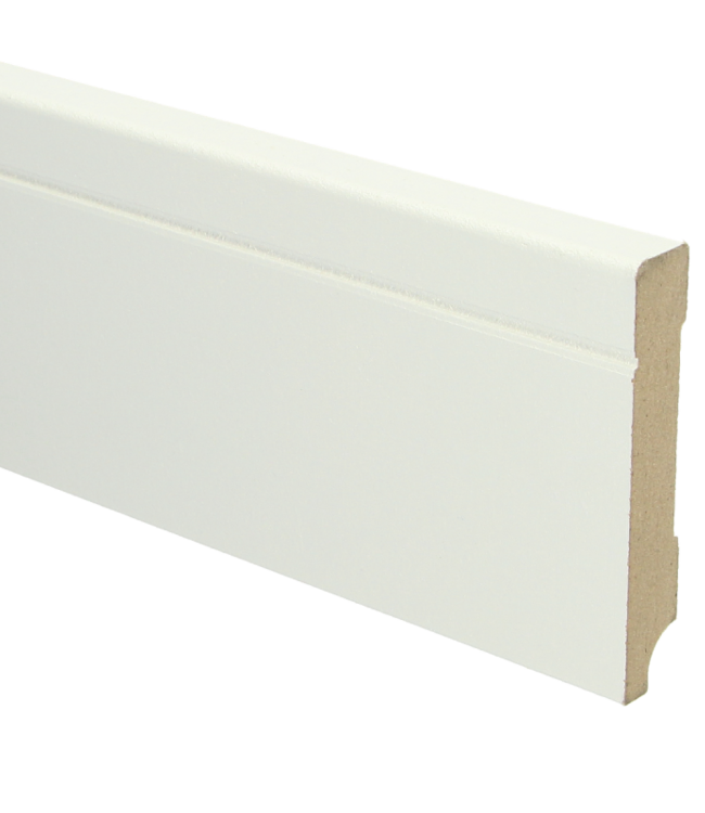 Tijdloze plint RAL 9010 gelakt