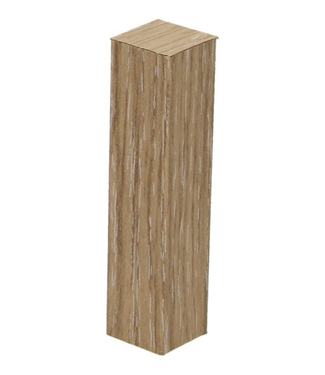 Afwerk blokje voor hoge plint eiken wit 4 stuks