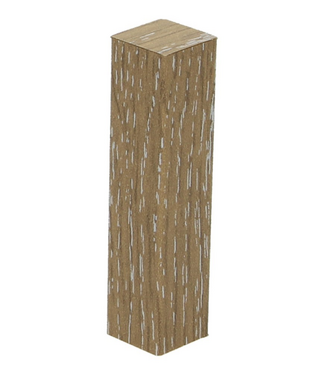 Afwerk blokje voor hoge plint eiken wit ceruse 4 stuks