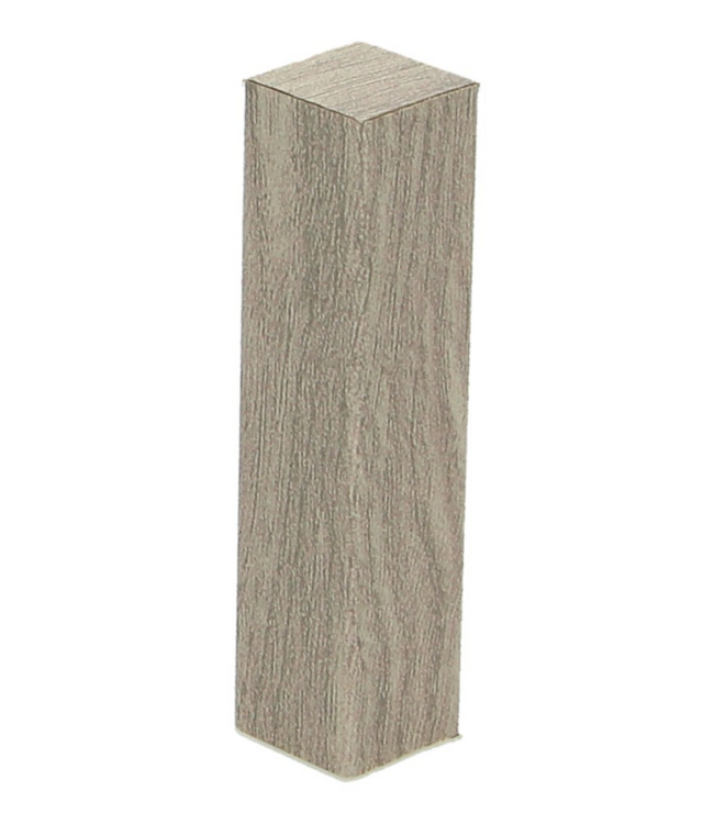 Plinten Hoeken Afwerken voor hoge plint teak grijs geborsteld