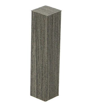 Afwerk blokje voor hoge plint grijze teak 4 stuks