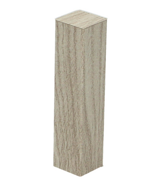 Afwerk blokje voor hoge plint eiken wit getint 4 stuks