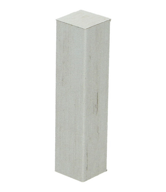 Afwerk blokje voor hoge plint geloogd grenen sneeuw 4 stuks