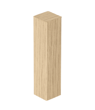 Afwerk blokje voor hoge plint mid wood 4 stuks
