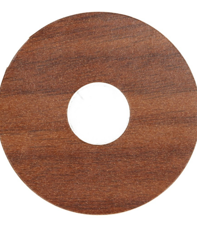 Zelfklevende rozetten landhuis merbau voor laminaat en PVC vloeren