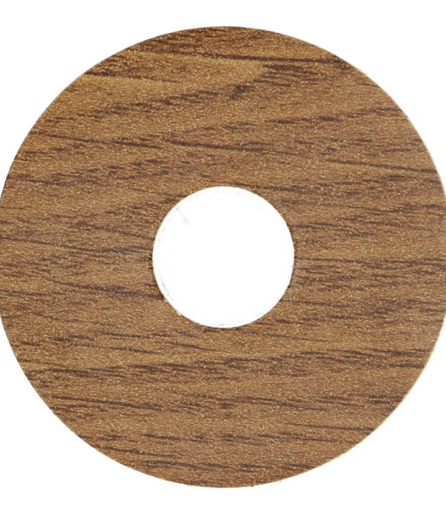 Zelfklevende rozetten eiken naturel donker voor laminaat en PVC vloeren