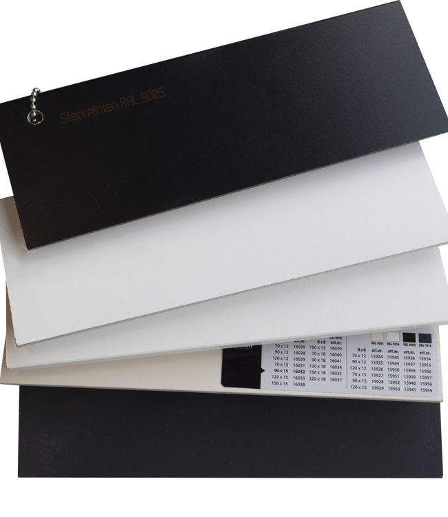 Sfeerplinten handwaaier RAL-kleuren