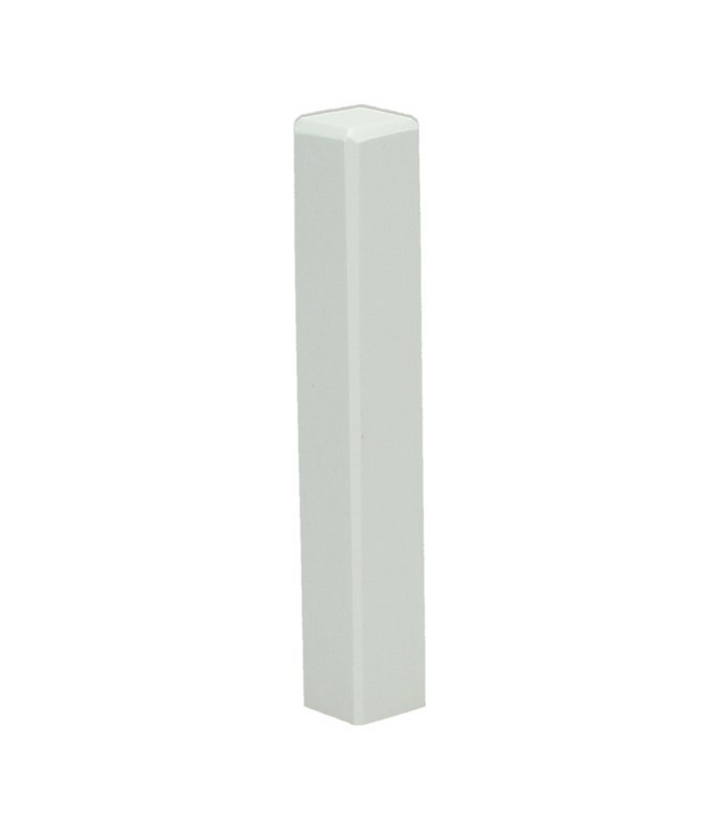 Hoek/ eindstuk voor moderne plint 70x12 wit RAL 9016
