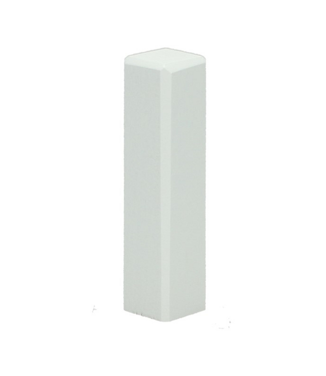Hoek/ eindstuk voor moderne plint 70x12 wit RAL 9016