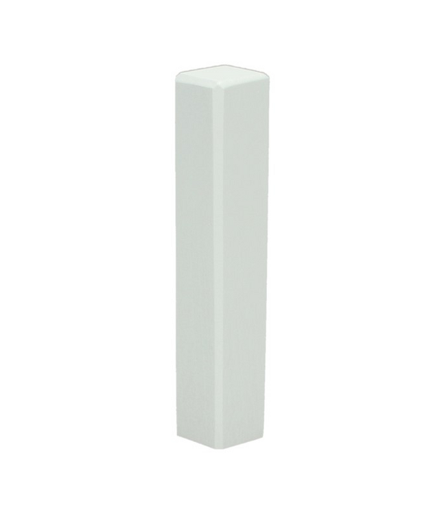 Hoek/ eindstuk voor moderne plint 70x12 wit RAL 9016