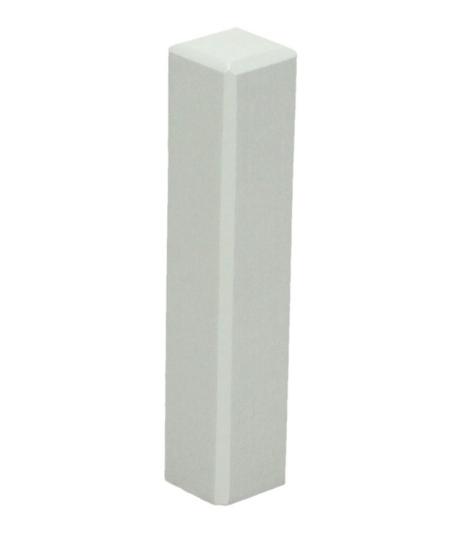 Hoek/eindstuk voor moderne plint 70x12 wit RAL 9010
