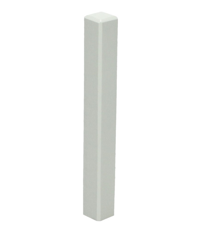 Hoek/eindstuk voor moderne plint 70x12 wit RAL 9010
