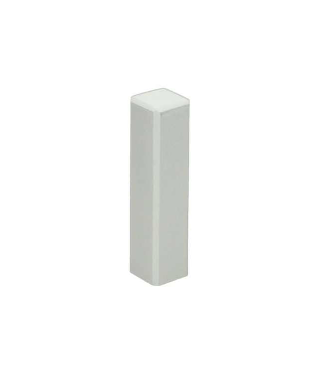 Hoek/eindstuk voor moderne plint 70x12 wit RAL 9010