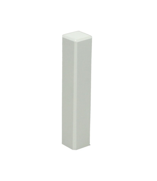 Hoek/eindstuk voor moderne plint 70x12 wit RAL 9010
