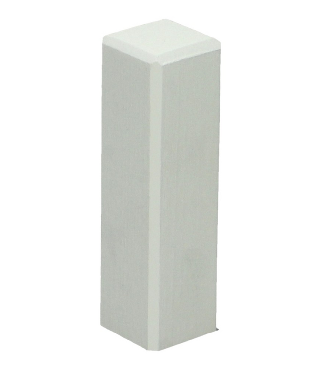 Hoek/eindstuk voor moderne plint 70x12 wit RAL 9010