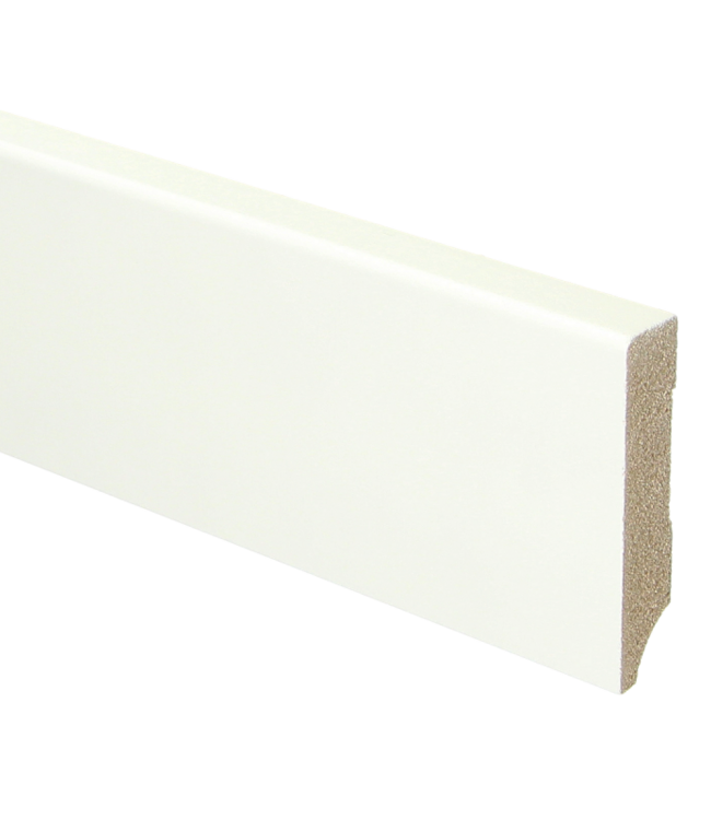 MDF plint 70x15 vochtwerend wit gegrond recht