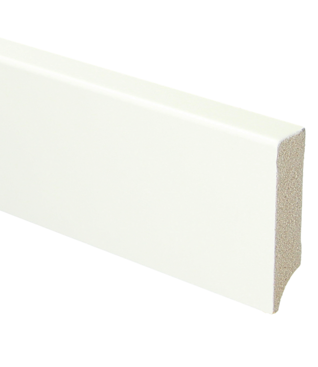 MDF plint 70x15 vochtwerend wit gegrond recht
