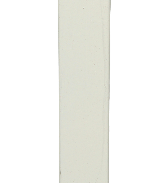 Koplat hardhout recht 45x10 mm wit gegrond